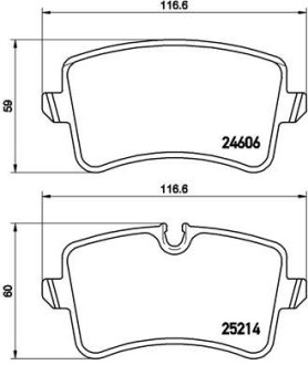 Комплект тормозных колодок BREMBO P85117