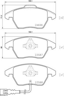 Гальмівні колодки тюнінгові BREMBO P85146X (фото 1)