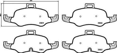 Комплект гальмівних колодок BREMBO P85160