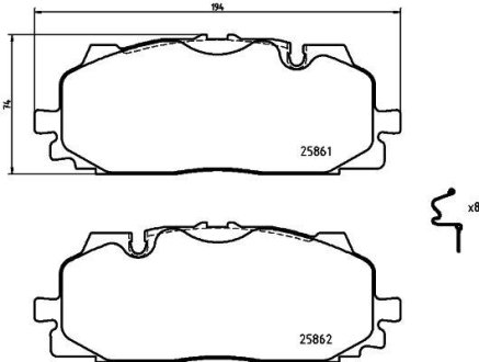 Тормозные колодки дисковые BREMBO P85 165