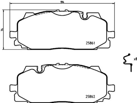 Гальмівні колодки тюнінгові BREMBO P85165X