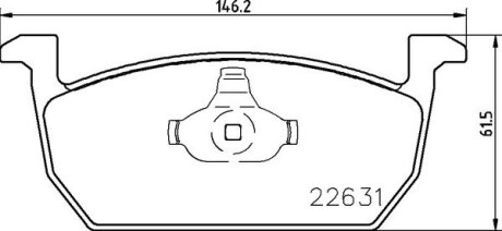 Комплект гальмівних колодок BREMBO P85167