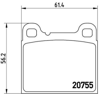 Комплект гальмівних колодок BREMBO P86002