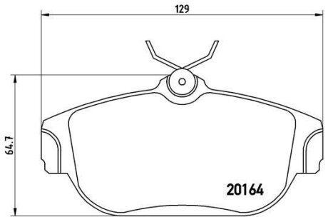 Комплект гальмівних колодок BREMBO P86007