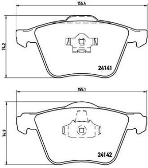 Комплект гальмівних колодок з 4 шт. дисків BREMBO P86018