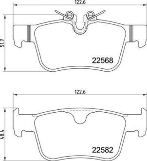 Колодки тормозные дисковые (комплект 4 шт.)) BREMBO P86030