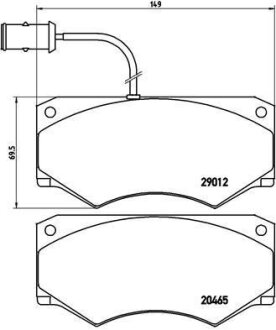 Фото гальмівні колодки дискові BREMBO PA6013 Гальмівні колодки дискові BREMBO PA6013
