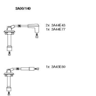 Комплект проводов SUBARU Forester/Impreza/Legacy ''2.0''91-07 BREMI 3A00140