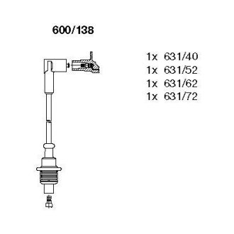 Комплект проводів CITROEN/FIAT/PEUGEOT Berlingo/Jumper/Ducato/306/Boxer "1,6-2,0 "92-04 BREMI 600138 (фото 1)