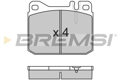 Гальмівні колодки пер. LT 88-96/MB W123 BREMSI BP2172