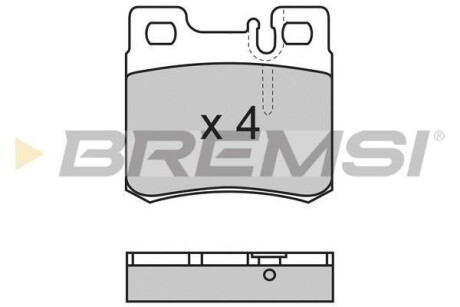 Гальмівні колодки зад. W124/202/210 -96 (ATE) BREMSI BP2495