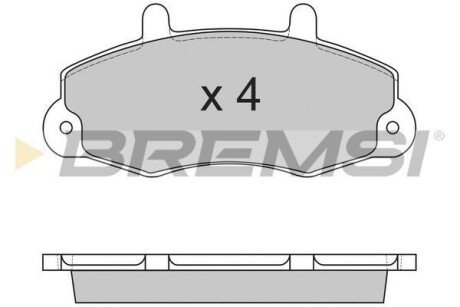 Гальмівні колодки пер. Transit T12 91-00 BREMSI BP2525