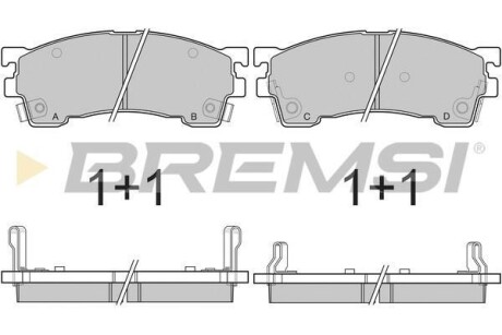 Гальмівні колодки пер. Mazda 323/626 94-04 (sumitomo) BREMSI BP2622