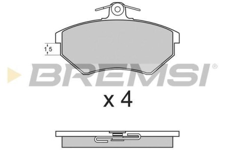 Гальмівні колодки пер. Audi 80/100/A4 78-00 (TRW) (119x70x19,4) без датчика BREMSI BP2642