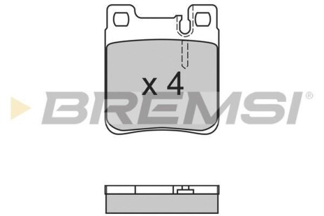 Гальмівні колодки зад. W140/210 BREMSI BP2653