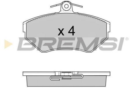 Гальмівні колодки пер. AUDI A4/SEAT CORDOBA/VW PASSAT 1.6-1.9DH 94-02 (TRW) BREMSI BP2674