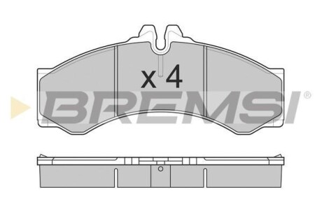 Гальмівні колодки Sprinter/LT 96-06 (спарка)/Vario 2.9TD BREMSI BP2681