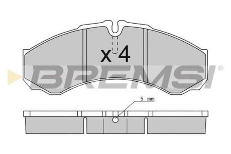 Гальмівні колодки Daily 99- (спарка) BREMSI BP2706