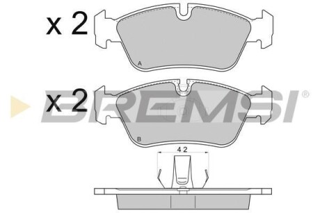 Тормозные колодки пер. BMW 3 (E36/E46) 90-09 (ATE) BREMSI BP2745