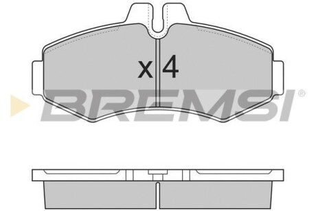 Гальмівні колодки пер. Vito (638) 99-03 BREMSI BP2821