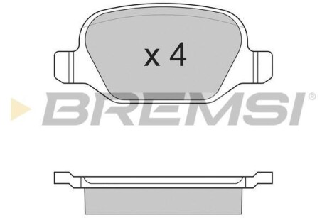 Тормозные колодки пер. Fiat Linea 07-/Lybra 99- BREMSI BP2890