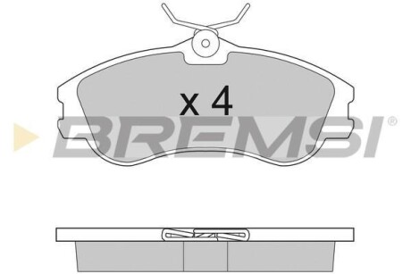 Тормозные колодки пер. Berlingo/Partner 96-01 (Lucas) BREMSI BP2921