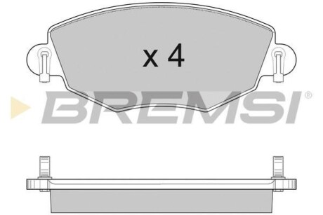 Гальмівні колодки пер. Mondeo III/Jaguar X-TYPE 00- (Bosch) BREMSI BP2926