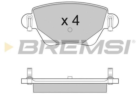 Гальмівні колодки зад. Kangoo 4x4/Mondeo III 01- (Bosch) BREMSI BP2927