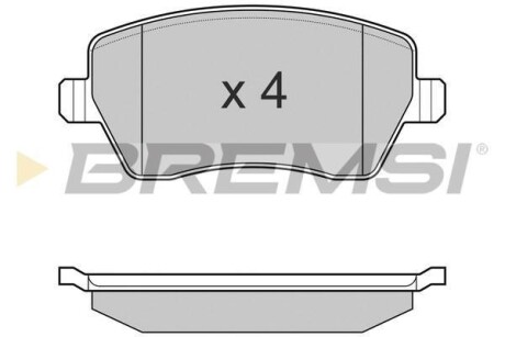 Гальмівні колодки пер. Kangoo/Logan 08-/Duster 10- (TRW) BREMSI BP3026