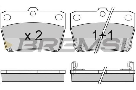 Гальмівні колодки зад. RAV 4 00-05 (AKEBONO) BREMSI BP3050