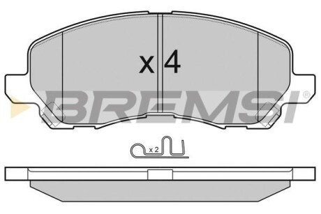 Гальмівні колодки пер. Lancer VIII/Outlander II/Peugeot 4008 08- BREMSI BP3080