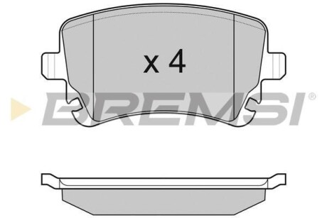 Тормозные колодки зад. T5 03- (TRW) BREMSI BP3086