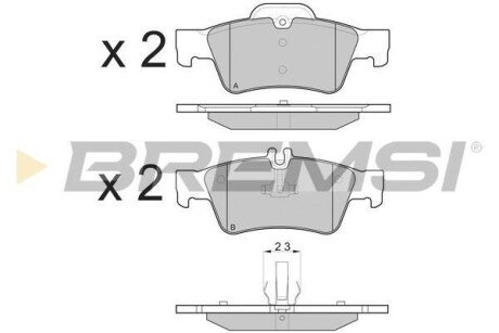 Гальмівні колодки зад. MB E/S-клас (W211/W212/W220/W221) 99- BREMSI BP3088