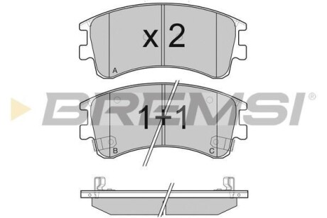 Гальмівні колодки пер. Mazda 6 02- BREMSI BP3089