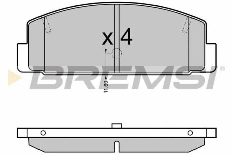 Гальмівні колодки зад. Mazda 6 02-13 (akebono) BREMSI BP3090