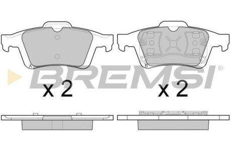 Тормозные колодки зад. Ford Focus II/C-Max 03-12 (ATE) BREMSI BP3091