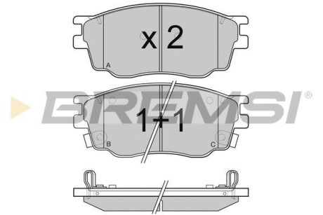 Гальмівні колодки пер. Mazda 6 02-07 (sumitomo) BREMSI BP3092