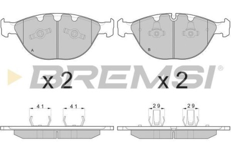 Тормозные колодки пер. BMW 5(E60)/7(E65) 04-10 (ATE) (193,2x79,2x20,8) BREMSI BP3095