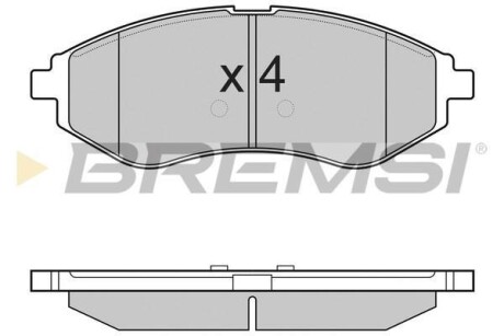 Гальмівні колодки пер. Chevrolet Aveo 06- (akebono) BREMSI BP3111