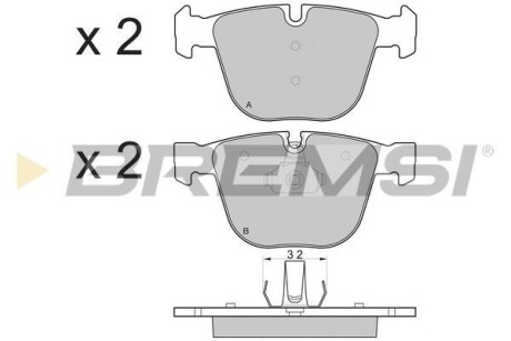 Тормозные колодки зад. BMW 5 (E60)/7 (E65) 02-10 (ATE) BREMSI BP3115