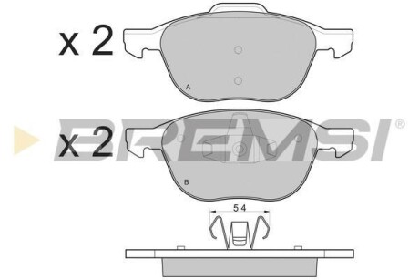 Гальмівні колодки пер. Focus/C-Max/Kuga 03- BREMSI BP3133