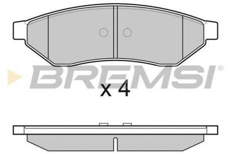 Гальмівні колодки зад. Chevrolet Epica 06- (akebono) BREMSI BP3162