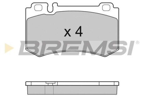 Тормозные колодки зад. MB W211/W220 01-08 (brembo) (111,5x63,9x15,8) BREMSI BP3164