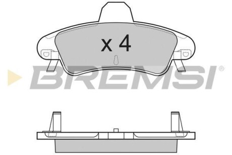 Тормозные колодки зад. Ford Mondeo 93-00 (bendix) (115,7x53,7x14,7) BREMSI BP3188