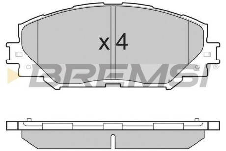 Тормозные колодки пер. Toyota RAV4 06- (139,1x56x17,5) BREMSI BP3251