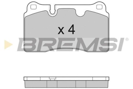 Тормозные колодки пер. VW Touareg 02- (brembo) BREMSI BP3289