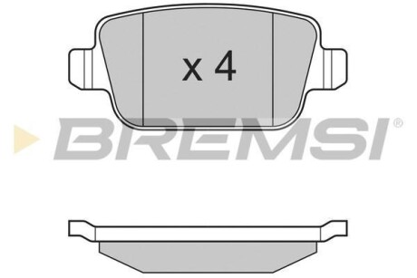 Гальмівні колодки зад. Kuga 08-/Mondeo 07- BREMSI BP3300