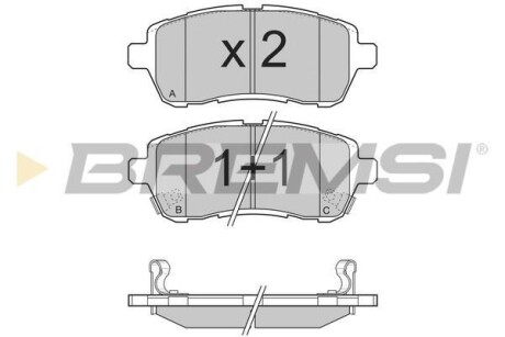 Тормозные колодки пер. Ford Fiesta VI 08- (TRW) BREMSI BP3316