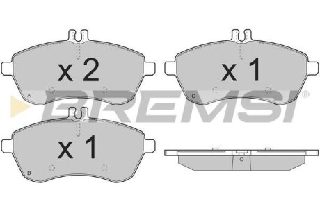 Гальмівні колодки пер. MB W204 07-14 (TRW) BREMSI BP3327