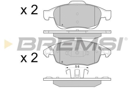 Гальмівні колодки пер. Berlingo/Partner 08- BREMSI BP3329